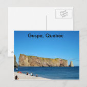 Percé Rock in de Golf van de St. Lawrence Briefkaart (Voorkant / Achterkant)