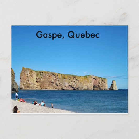 Percé Rock in de Golf van de St. Lawrence Briefkaart (Voorkant)