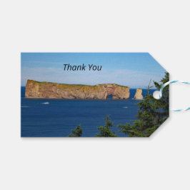Percé Rock in de Golf van de St. Lawrence Cadeaulabel