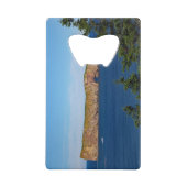Percé Rock in de Golf van de St. Lawrence Creditkaart Flessenopener (Voorkant)