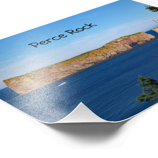 Percé Rock in de Golf van de St. Lawrence Foto Afdruk (Hoek)