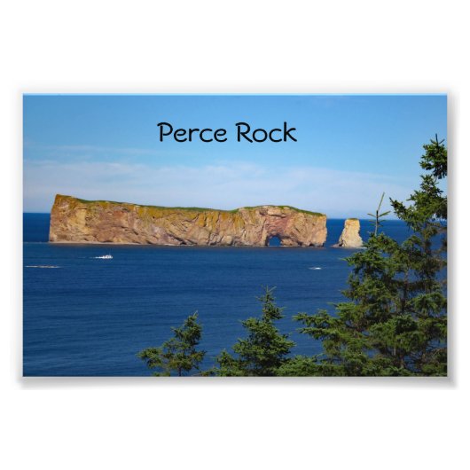 Percé Rock in de Golf van de St. Lawrence Foto Afdruk (Voorkant)