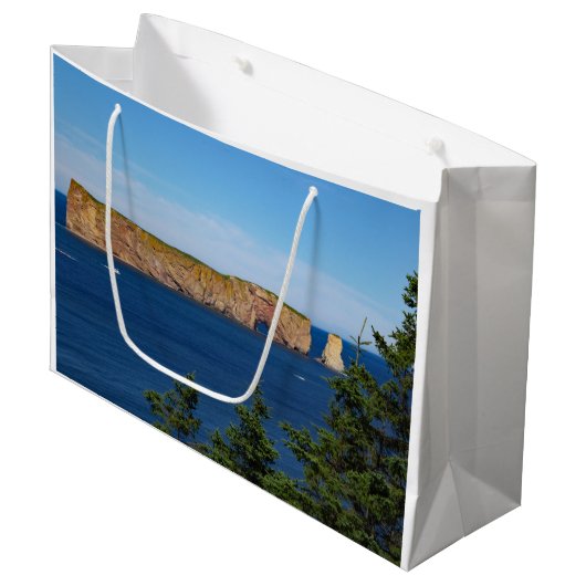 Percé Rock in de Golf van de St. Lawrence Groot Cadeauzakje (Voorkant Gekanteld)