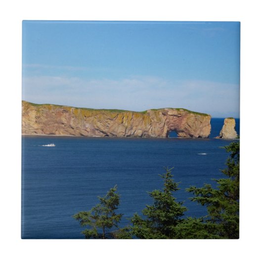 Percé Rock in de Golf van de St. Lawrence Tegeltje (Voorkant)