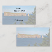 Percé Rock in de Golf van de St. Lawrence Visitekaartje (Voorkant / Achterkant)