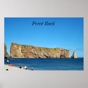 Percé  rots in de Golf van de Sint-Laurens Poster