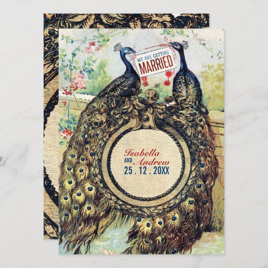  percelen in een Romantische tuin Kaart (Voorkant / Achterkant)