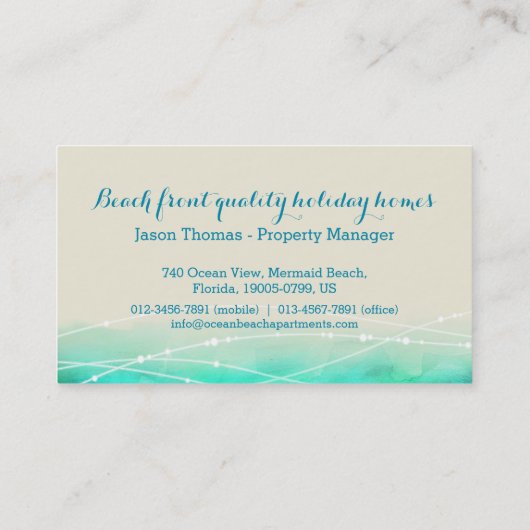 Percelen met visitekaartje (Achterkant)