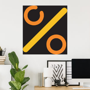 Percent Pictogram Poster
