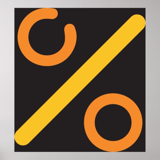 Percent Pictogram Poster (Voorkant)