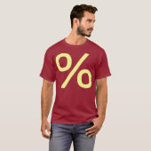 Percentage - Bleek geel T-shirt (Voorkant volledig)