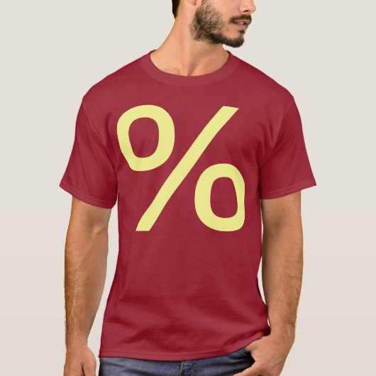 Percentage - Bleek geel T-shirt (Voorkant)