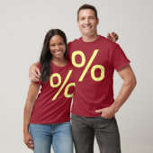 Percentage - Bleek geel T-shirt (Unisex)