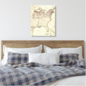 Percentage buitenlandse bevolking 1870 canvas afdruk (Insitu (Slaapkamer))