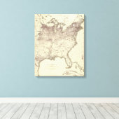 Percentage buitenlandse bevolking 1870 canvas afdruk (Insitu (Houten vloer))