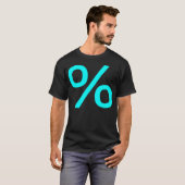 Percentage - Cyaan T-shirt (Voorkant volledig)