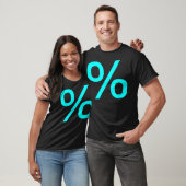 Percentage - Cyaan T-shirt (Unisex)