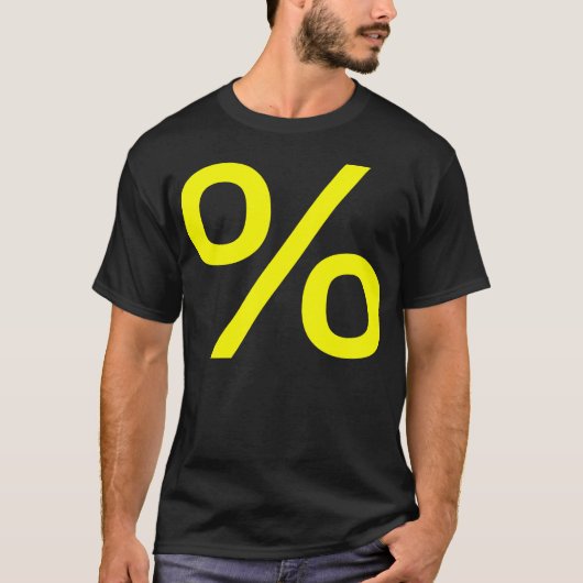Percentage - Geel T-shirt (Voorkant)