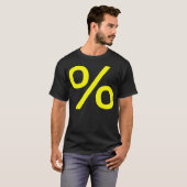 Percentage - Geel T-shirt (Voorkant volledig)