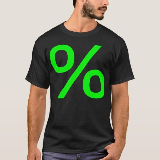 Percentage - groen t-shirt (Voorkant)