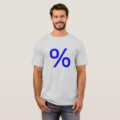 Percentage (klein) - blauw t-shirt (Voorkant volledig)