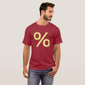 Percentage (klein) - Bleek geel T-shirt (Voorkant volledig)