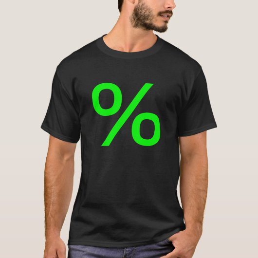 Percentage (klein) - groen t-shirt (Voorkant)