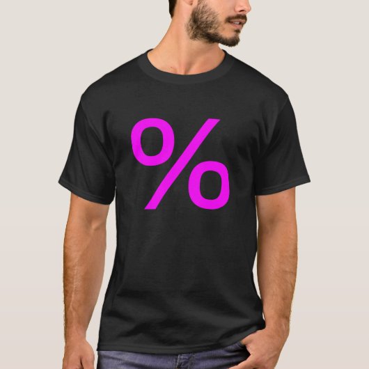 Percentage (klein) - magenta t-shirt (Voorkant)