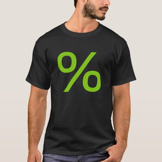 Percentage (klein) - Martian Green T-shirt (Voorkant)