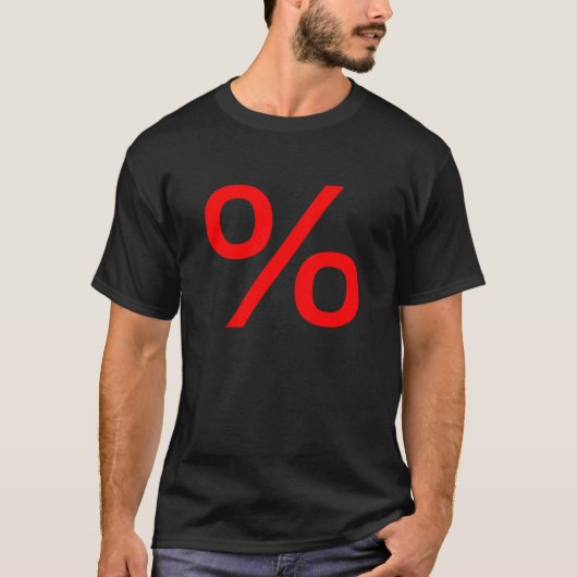Percentage (klein) - rood t-shirt (Voorkant)
