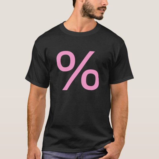 Percentage (klein) - Roze T-shirt (Voorkant)