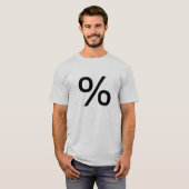 Percentage (klein) - zwart t-shirt (Voorkant volledig)