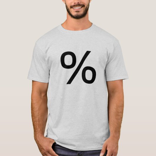 Percentage (klein) - zwart t-shirt (Voorkant)