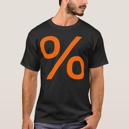 Percentage - Oranje T-shirt (Voorkant)