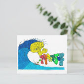 percentage surfen briefkaart (Staand voorkant)