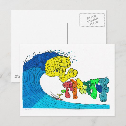 percentage surfen briefkaart (Voorkant / Achterkant)