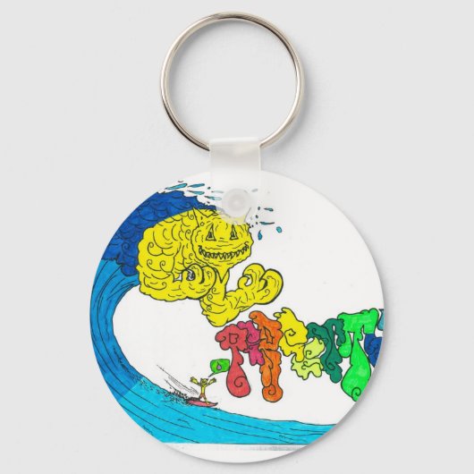 percentage surfen sleutelhanger (Voorkant)