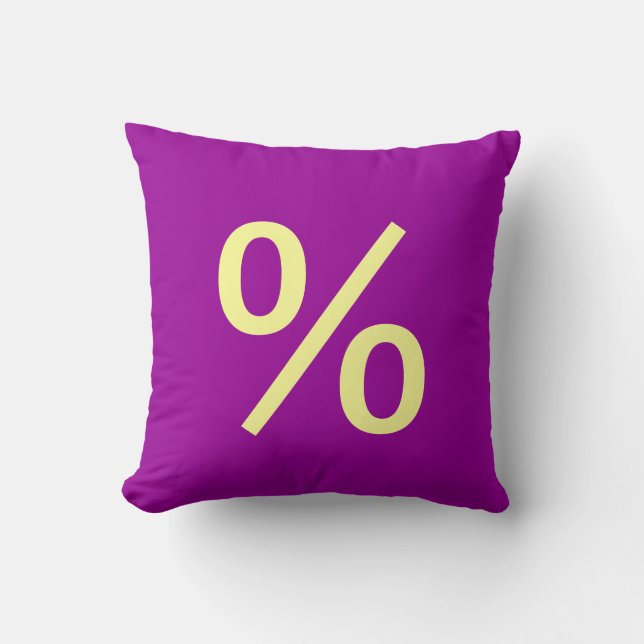 Percentage Symbool werpen kussen (Voorkant)