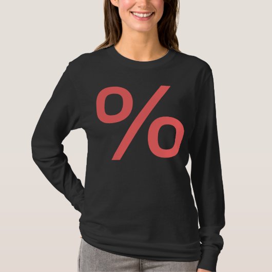 Percentage - Tropisch roze T-shirt (Voorkant)