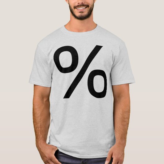 Percentage - zwart t-shirt (Voorkant)