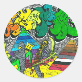 Percentum Chopping Mummies Ronde Sticker