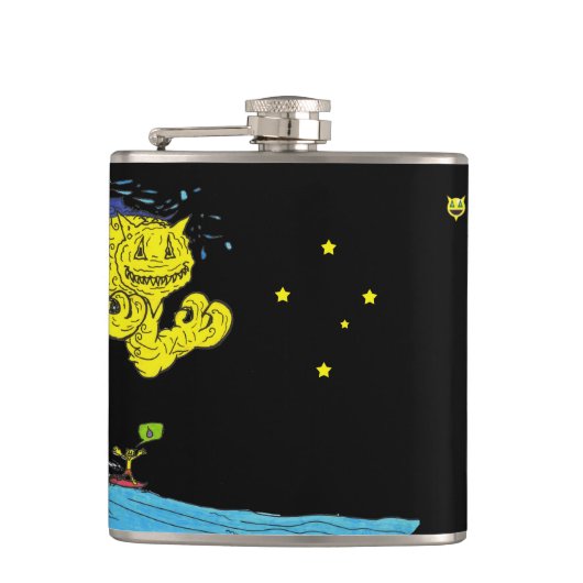 PERCENTUM DESIGN Surfer Hip Flask Heupfles (Voorkant)