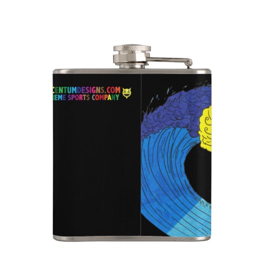 PERCENTUM DESIGN Surfer Hip Flask Heupfles (Achterkant)