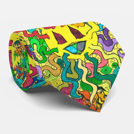 Percentum Sun Necktie Stropdas (Opgerold)