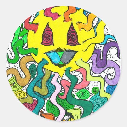 Percentum Sun - Percentum Design Ronde Sticker (Voorkant)