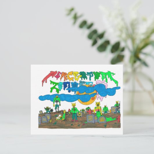 Percentum_Zombies Briefkaart (Staand voorkant)