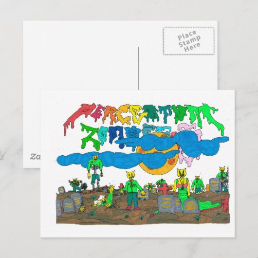 Percentum_Zombies Briefkaart (Voorkant / Achterkant)