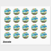 Percentum_Zombies Ronde Sticker (Vel)