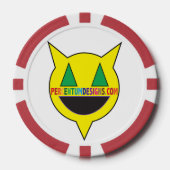 PERCENTUMDESIGNS.COM rode Poker Chip (Voorkant)