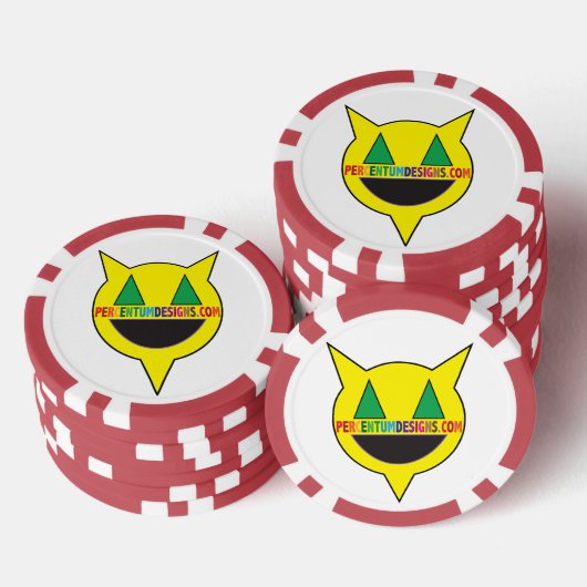 PERCENTUMDESIGNS.COM rode Poker Chip (Opstapeling)